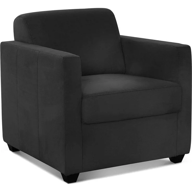 Cavadore Sessel Camerus mit Federkern / Polstersessel im trendigem Design / 78 x 80 x 83 / Mikrofaser: schwarz