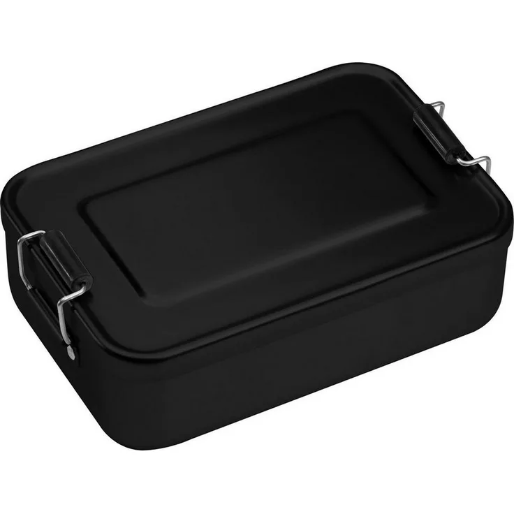 Macma Lunchbox Brotzeitdose aus Aluminium / Lunchbox / Brotdose / Farbe: schwarz