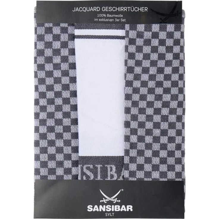 Sansibar Sylt Geschirrtuch Geschirrtuch SANSIBAR Jacquard BL 50x70 cm grau – Bild 4