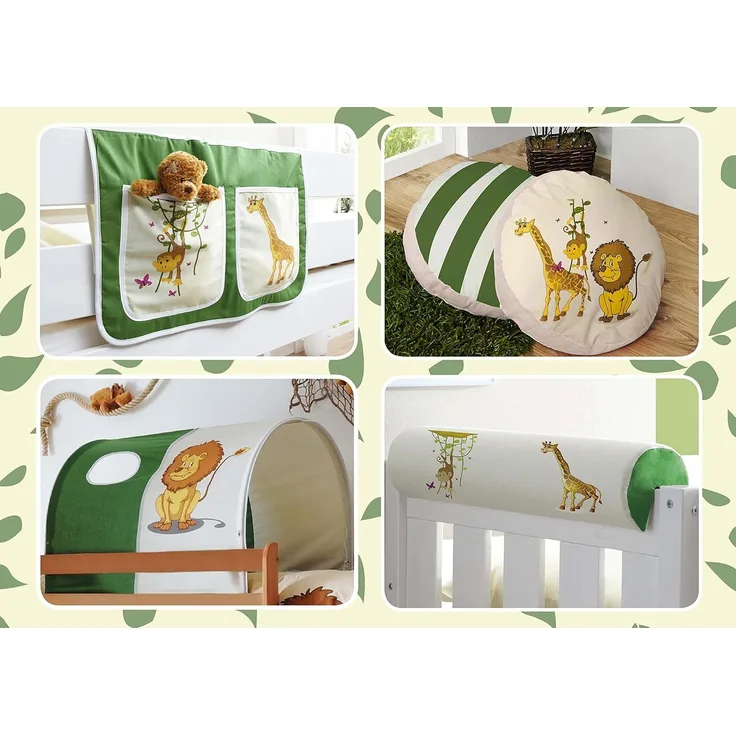 Ticaa Kinder Hochbett Zubehör Set 4-teilig