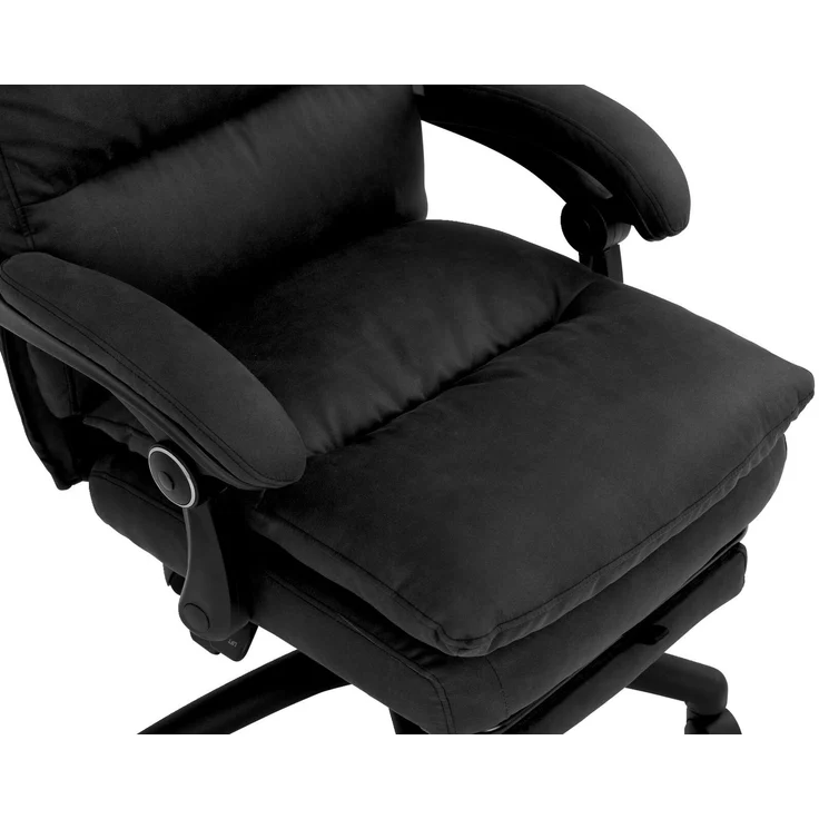 Venda 'ELIAS' Chefsessel, Stoff anthrazit, 71 x 118 x 70 cm, Relaxfunktion mit Beinauflage und Belastbarkeit 140 kg – Bild 3