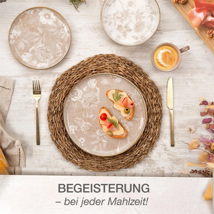 Moritz & Moritz MARIELLA 48tlg Geschirrset beige – Bild 6