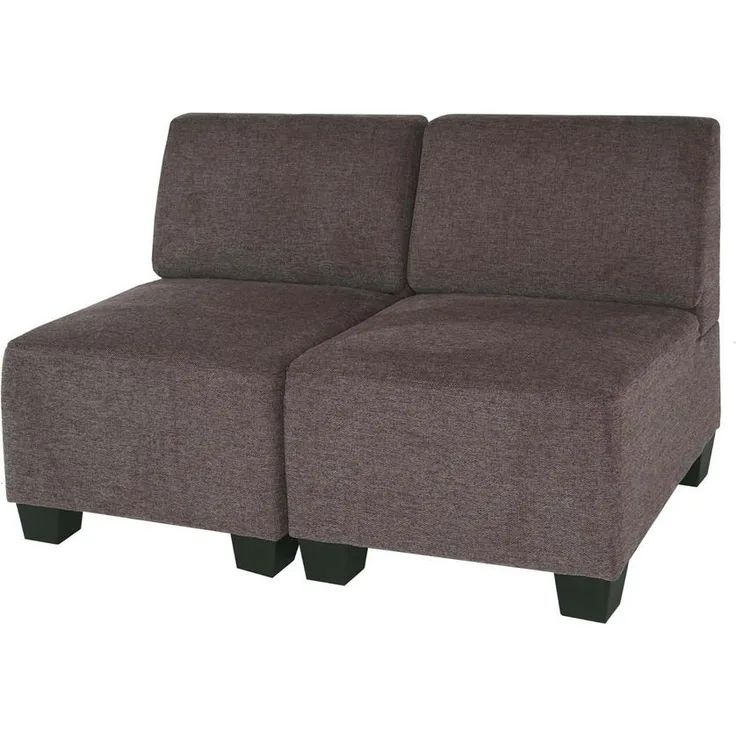 MCW 2-Sitzer Sofa, Braun, Textil, moderner Lounge-Stil, 114x76x72 cm, erweiterbar mit Lyon-Serie