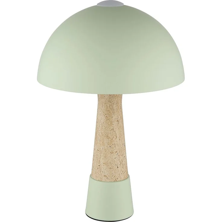 Tischleuchte, Schalter, grün, Travertin-Optik, H 36,5 cm – Bild 8