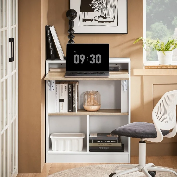 SoBuy FWT104-WN Schreibtisch, Spanplatte, Melamin, Weiß, 70 x 85 x 57 cm – Bild 10