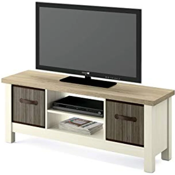 Muebles Pitarch Artik Biscuit TV-Möbel, Spanplatte und Melamin, hohe Dichte, Kiefer/Cambrian, 51 x 130 x 41 cm – Bild 1