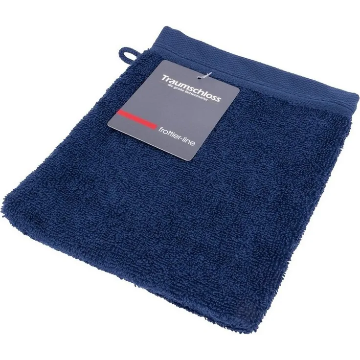 Traumschloss Frottier-Line, Frottier (1-St), Flauschig weich & angenehm zur Haut, 1x Waschlappen, Dunkelblau, 16x21