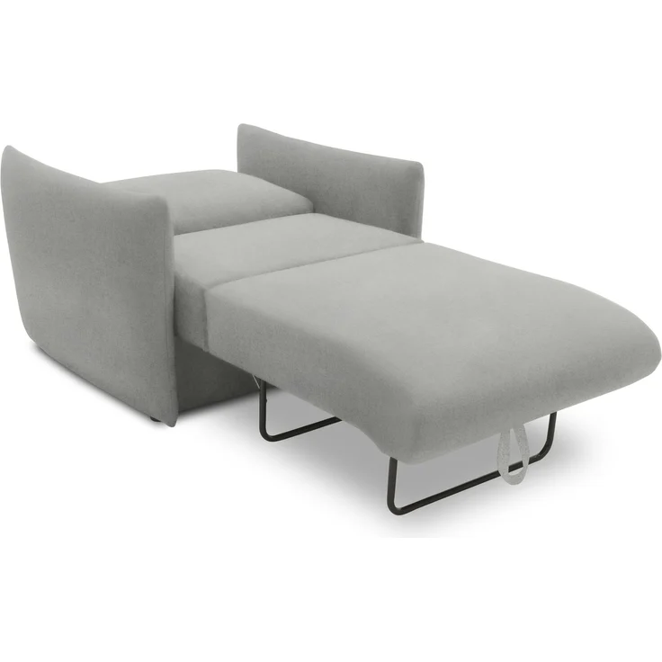 DOMO. collection Sessel 700023, Polstersessel, Schlaffunktion, Federkern, Füße mit Filzgleitern, Armsessel, Cocktailsessel, Loungesessel, 105 x 100 x 95 (BxTxH), grau – Bild 6