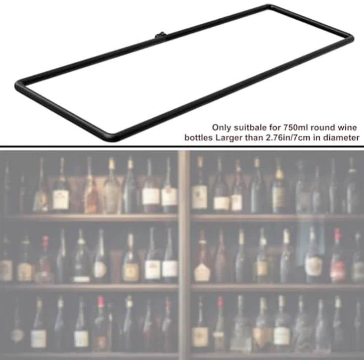 Shally Dogan Weinregal zur Wandmontage, mit Fächern für Flaschen, Wandmontage, kreative industrielle Montage, Bar für Küche, Esszimmer, Keller (3 Stück) – Bild 6