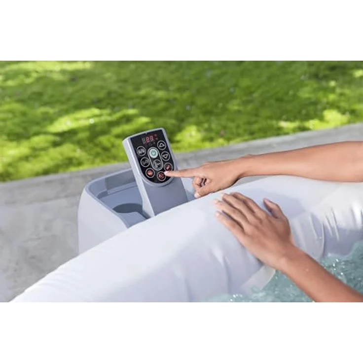 Bestway Lay-Z Spa Miami Energy Whirlpool, 6 Personen, 908 L, Sprudelmassage mit 140 AirJet™-Düsen, Grün, Ø 196 x 66 cm – Bild 4