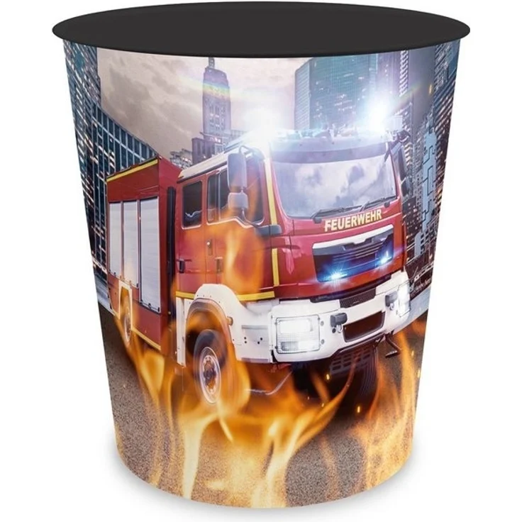 itenga Papierkorb itenga Papierkorb für Kinder - Motiv Feuerwehr - ca. 11 Liter – Bild 3