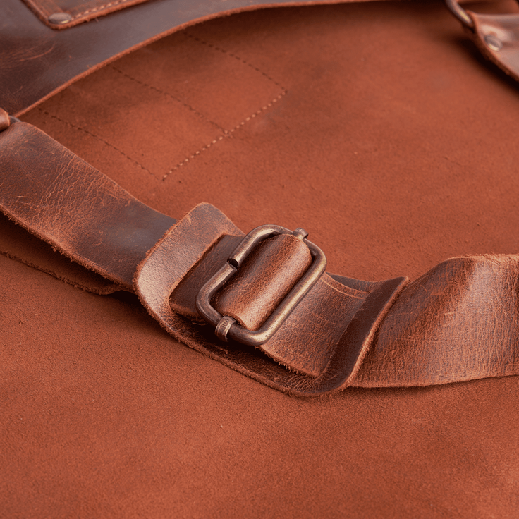 BURNHARD® Grillschürze Leder Braun, Lederschürze 100% Büffelleder, Größenverstellbar, BBQ-Schürze mit Taschen, Kochschürze - Braun - #944506 – Bild 7