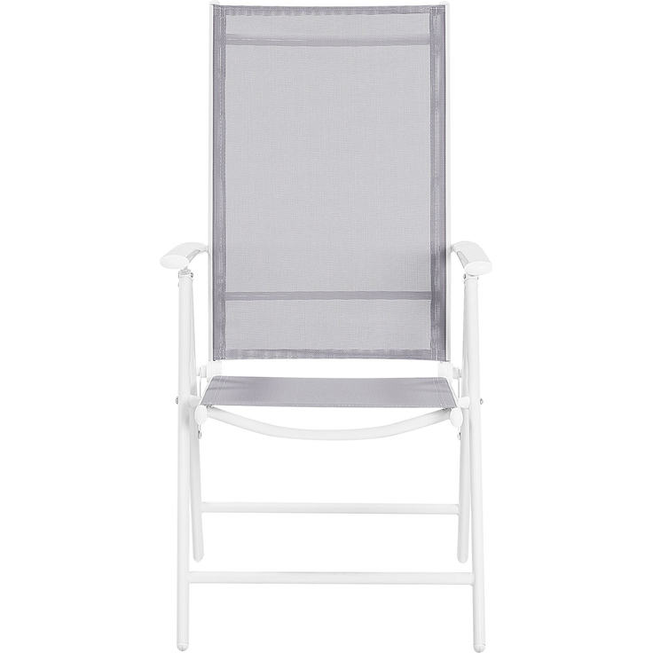 Gartentisch Set CATANIA Metall 160x91x71 cm Grau – Bild 5