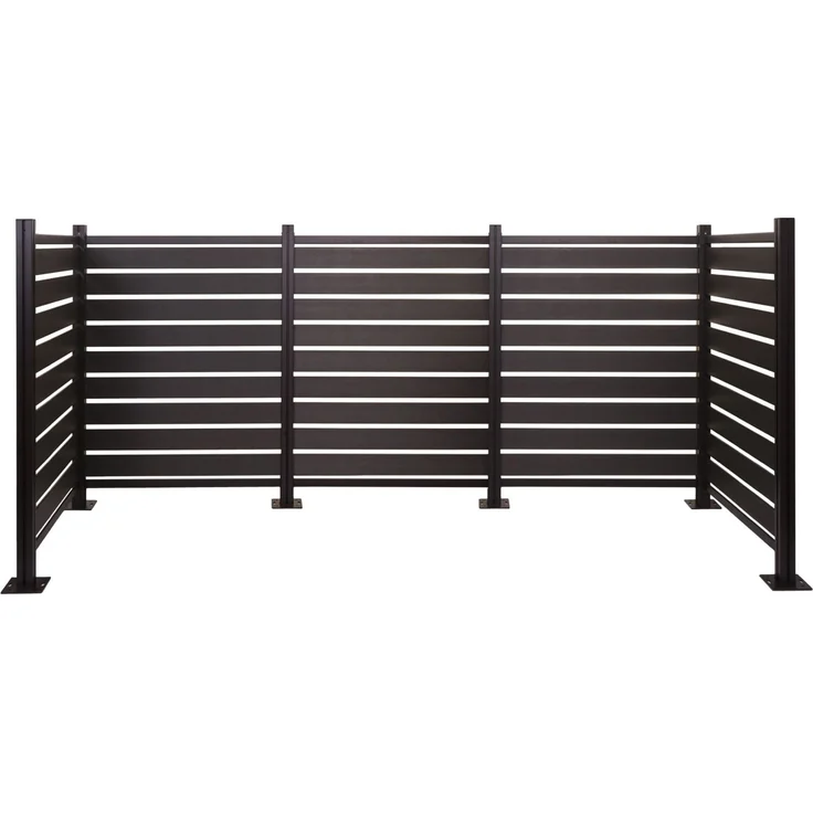 Alu Mülltonnen-Zaun HWC-K57, Mülltonnenverkleidung, Holzoptik erweiterbar 130x300x110cm ~ anthrazit – Bild 7