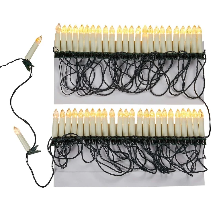 Lights4fun LED-Christbaumkerzen 50er LED Weihnachtsbaumkerzen Lichterkette – Bild 6