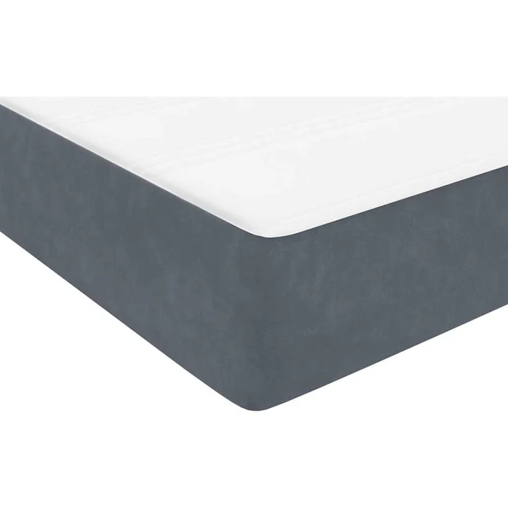 vidaXL Boxspringbett mit Matratze & LED Dunkelgrau 180x220 cm Samt 3317038 – Bild 10