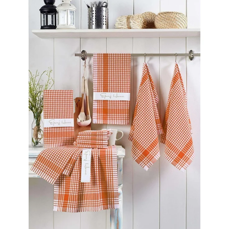 Hermia Concept 'Pötikareli - Orange' Waschlappen-Set (10-teilig), Orange, 45 x 65 cm