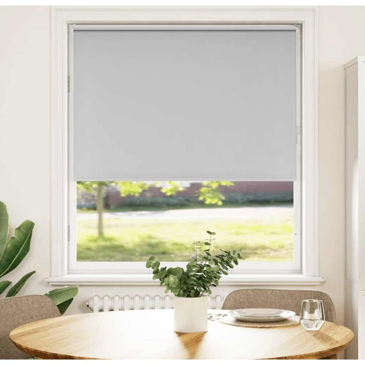 vidaXL Verdunkelungsrollo Hellgrau 105x150cm Stoffbreite 100,7cm 4011389 – Bild 1