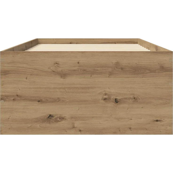 vidaXL Bodenbettgestell Kunsthandwerk Eiche 80 x 200 cm Holzwerkstoff 3429540 – Bild 4