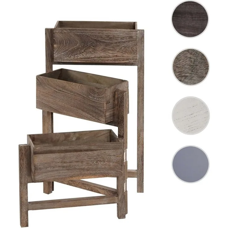MCW Standregal T275, 3 Körbe für Pflanzen, Bodenschoner, Individuell aufklappbar