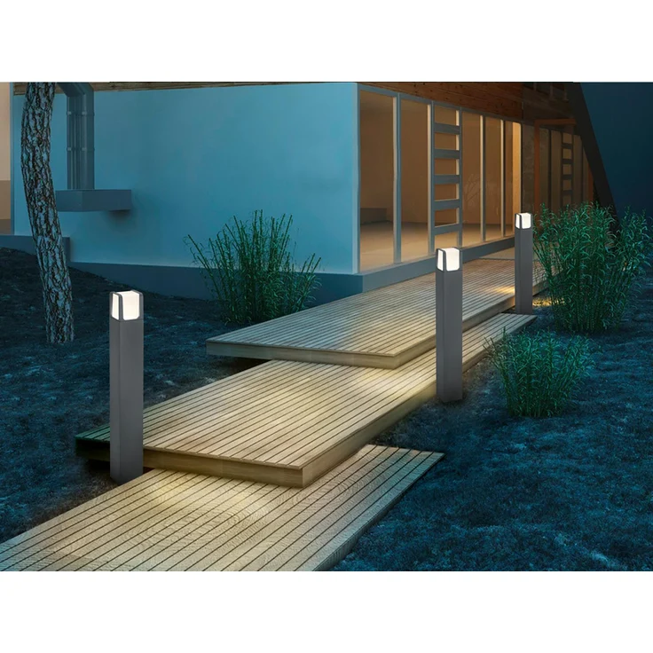 LED Außenleuchte Wandlampe, Alu, anthrazit matt, IP54, 650lm – Bild 6