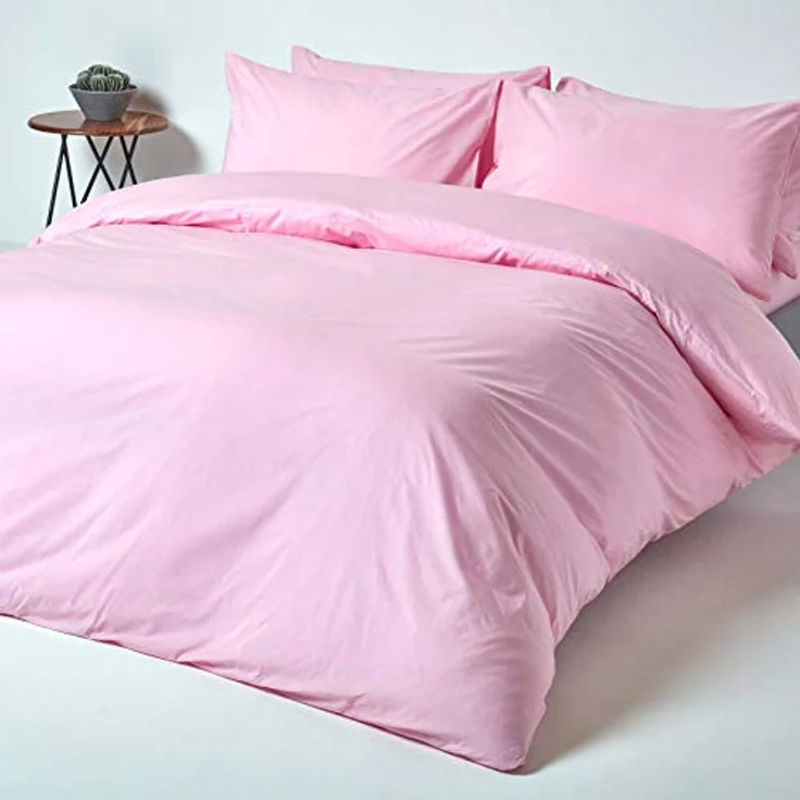Homescapes Perkal-Spannbettlaken, Rosa, 150x200 cm, 100% Baumwolle, Oeko-Tex®, hautfreundlich und atmungsaktiv – Bild 4