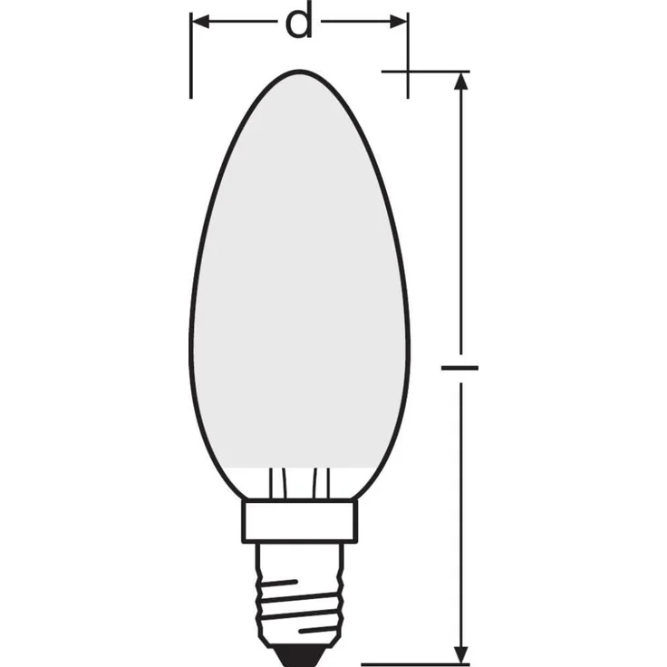 OSRAM Filament LED Lampe mit E14 Sockel, Kaltweiss (4000K), Kerzenform, 4W, Ersatz für 40W-Glühbirne, matt, LED Retrofit CLASSIC B, 10er-Pack – Bild 7