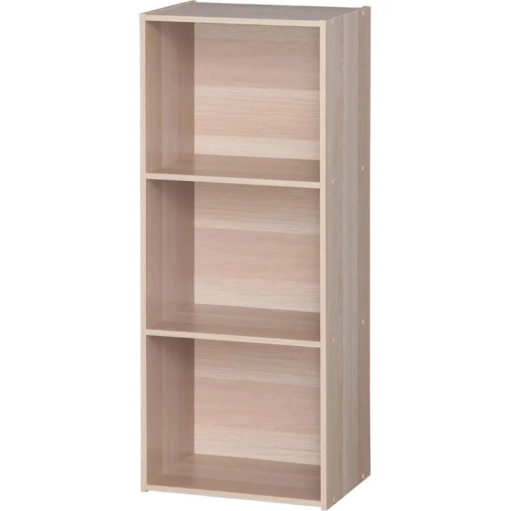 Iris Ohyama, Schrank, 3 Büroregale, Bücherregal, stabil, große Kapazität, multifunktional, solide, Schlafzimmer, Wohnzimmer – Office Basic Rack - CX-3FN – Hellbraun