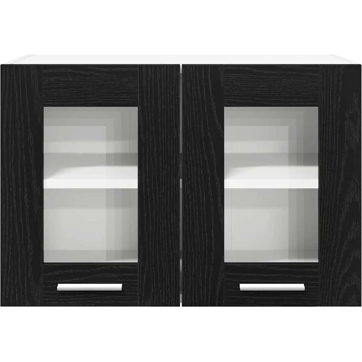 vidaXL Hängeschrank mit Tür 2 pcs Schwarz Eichen-Optik 60 x 31 x 40 cm 884213 – Bild 6