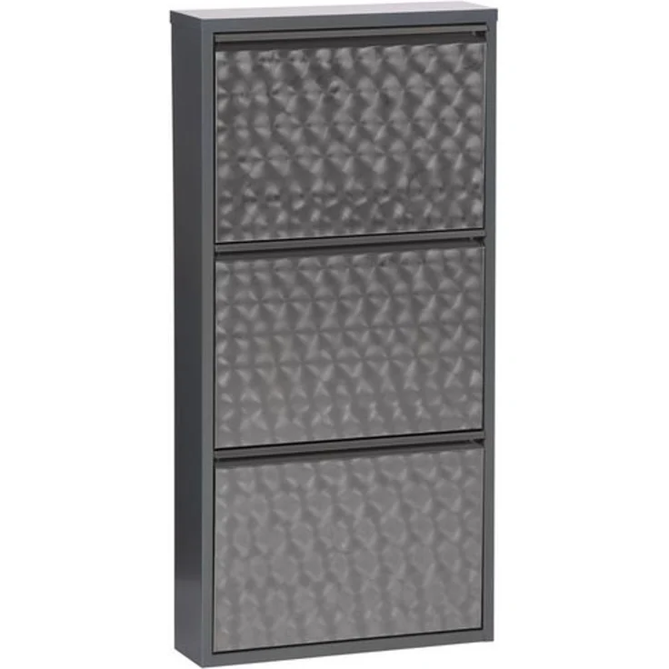 Schuhkipper >CLIP< (1stk) Metall / schwarz-anthrazit, montiert - 50x105x15 (BxHxT) – Bild 3