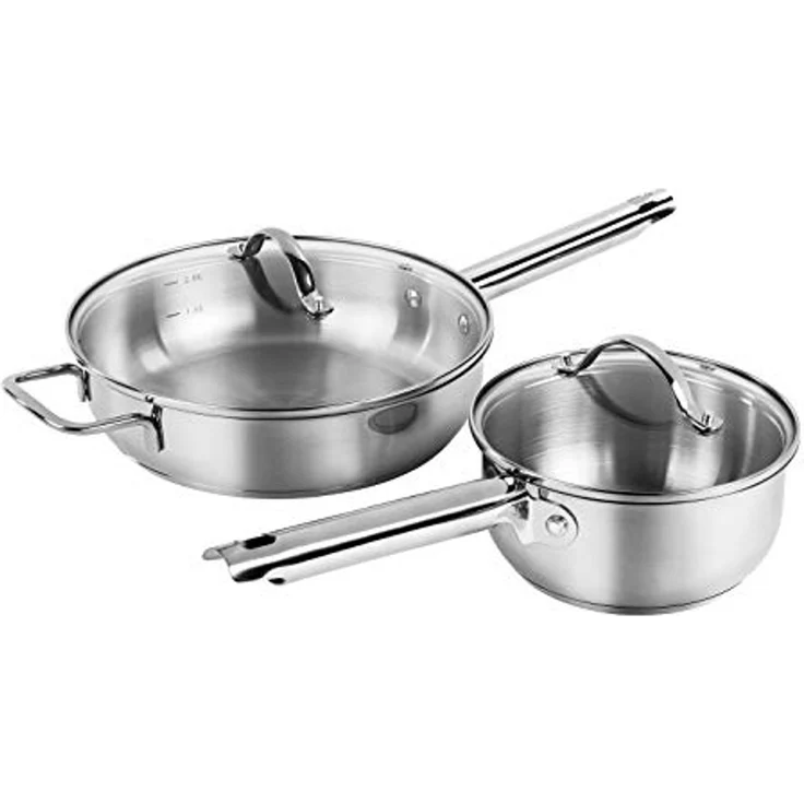 Karcher Topf-Set Jovita, Edelstahl (10-tlg), inkl. 4 Glasdeckel, integrierte Literskala, Induktion – Bild 4