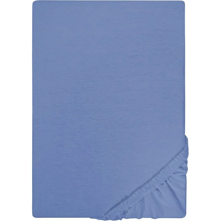 Castell Jersey-Stretch-Spannbetttuch, Ozeanblau, 1x 140x200 cm - 160x200 cm, 140x200 cm – Bild 5
