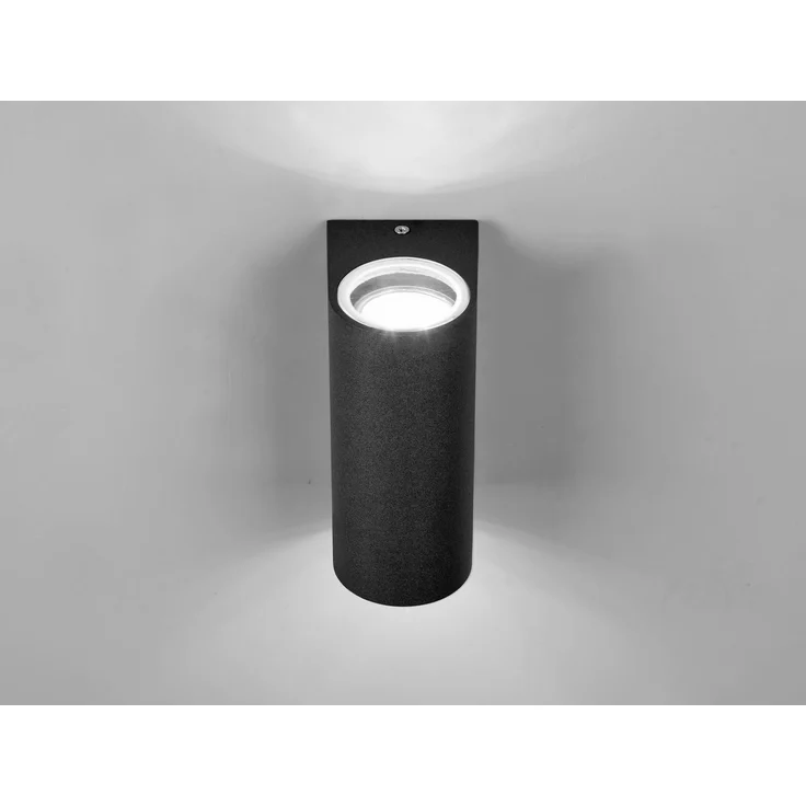 Runde LED Außenwandleuchte Up and Down, Anthrazit, Höhe 15cm – Bild 11