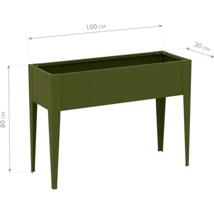 Westmann Vedura M | Metall Balkon Hochbeet | Olive – Bild 7