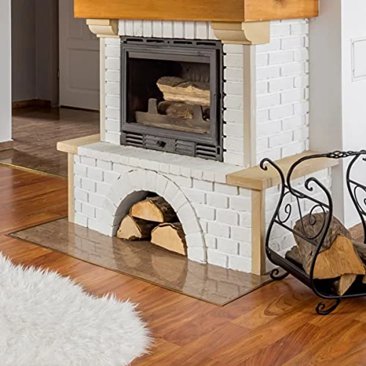 HOOZ Tischplatte aus Glas 60 x 60 x 0,6 cm oder als Funkenschutzplatte für den Kamin (Klarglas, 1 St, ESG-Sicherheitsglas), mit hochwertigem Facettenschliff – Bild 6