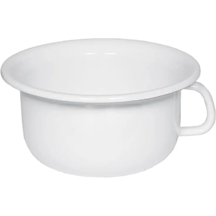Riess Nachttopf mit Griff Ø23cm 2,5 Liter Emaille Classic Weiss