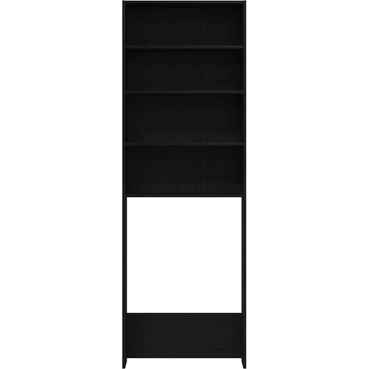 vidaXL Waschmaschinen-Schrank Schwarz Eichen-Optik 64 x 24 x 190 cm 862668 – Bild 6