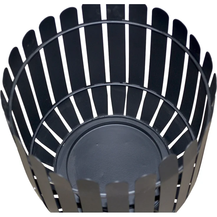 Blumenständer Metall Schwarz 71cm Pflanzenständer Modern Gittertopf Ø25 – Bild 4