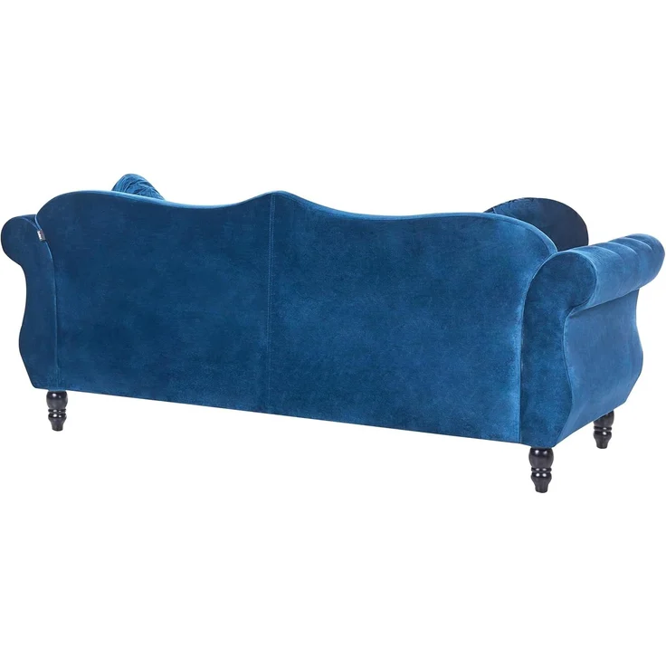 Sofa 3-Sitzer SKIEN Samtstoff Marineblau – Bild 5