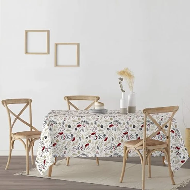 Belum Tischdecke für Weihnachten, schmutzabweisend, rechteckig, harzfarben, laminiert, 200x140 cm – Bild 4