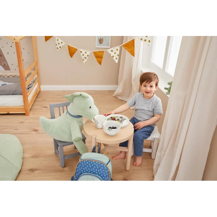 Sterntaler® Kindergeschirr-Set Dino Rexi (3-tlg), Porzellan, Silikon – Bild 6