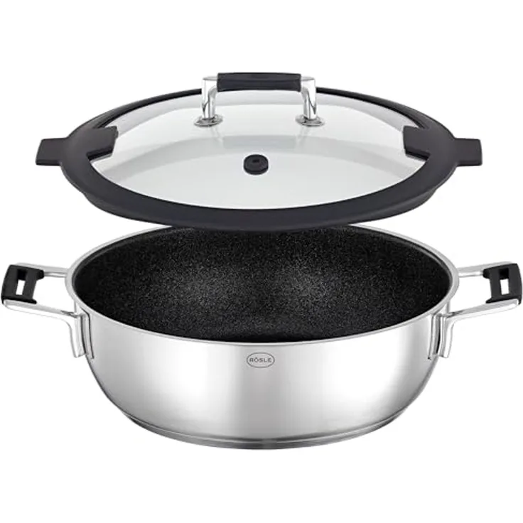 RÖSLE 'Silence Pro' Servierpfanne mit 'ProResist' Deckel, Ø 28 cm