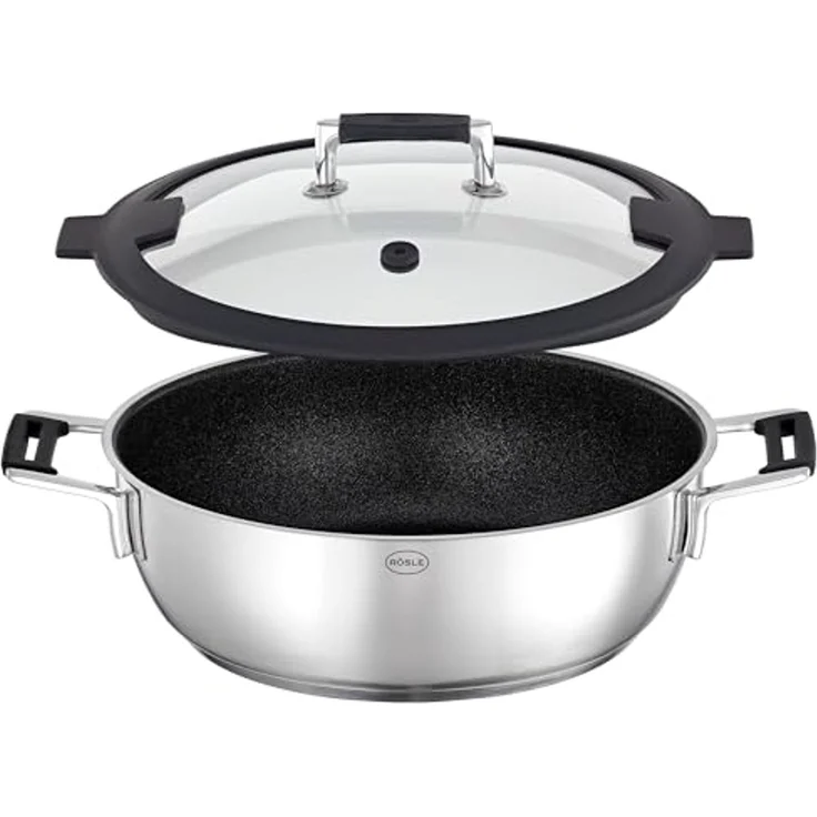 RÖSLE 'Silence Pro' Servierpfanne mit 'ProResist' Deckel, Ø 28 cm – Bild 1