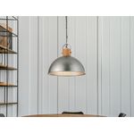 Hängeleuchte, Holz, Höhenverstellbar, nickel-matt, D 45 cm