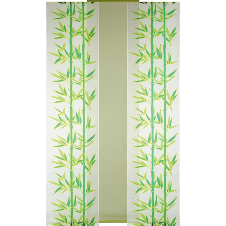 Bestlivings Flächenvorhang Elena 3er Pack "mit Druck / Motiv" 60 x 260 cm (B x H) in Dunkelgrün Tropical, Schiebevorhang mit Print – Bild 2