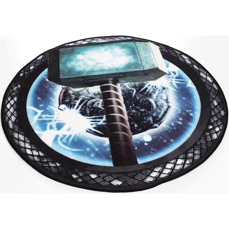 Marvel- Kinderteppich Thor der Donnergott 100 x 100 cm Rund – Bild 2