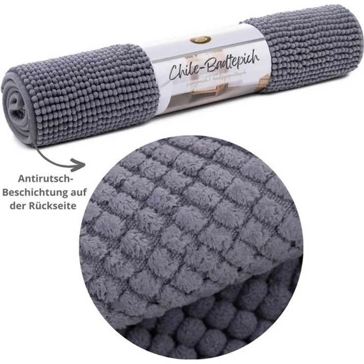 liebling Badematte Badteppich, Fußbodenheizung geeignet, in 3 Größen, Polyester, rechteckig, Antirutsch-Beschichtung, starke Saugfähigkeit, Öko-Tex zertifiziert – Bild 4