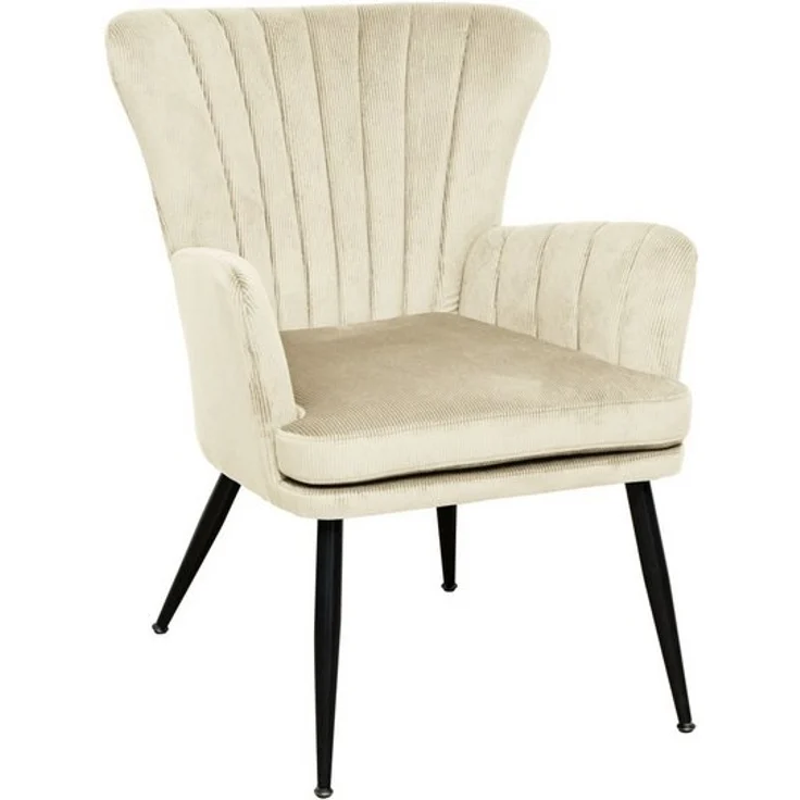 SVITA Sessel SANSA, Corbezug, Lesesessel, Modern, Polsterstuhl,Schwarz – Bild 4