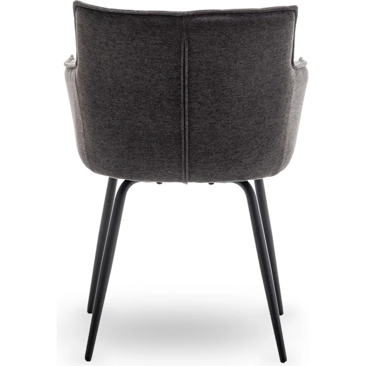 Calicosy 2er-Set Esszimmerstühle L58 cm - CAPITAN - Dunkelgrau – Bild 5