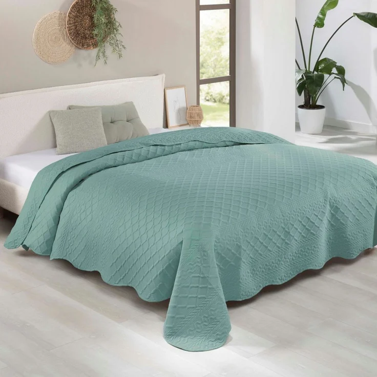 Delindo Lifestyle Tagesdecke Rocco, 3D Steppmuster Struktur, elegant, Bettüberwurf in 220x240 cm – Bild 1